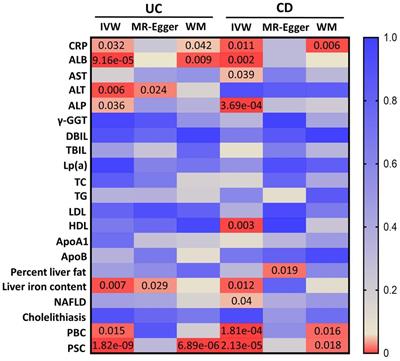 Causal effects from inflammatory bowel disease on liver function and disease: a two-sample Mendelian randomization study